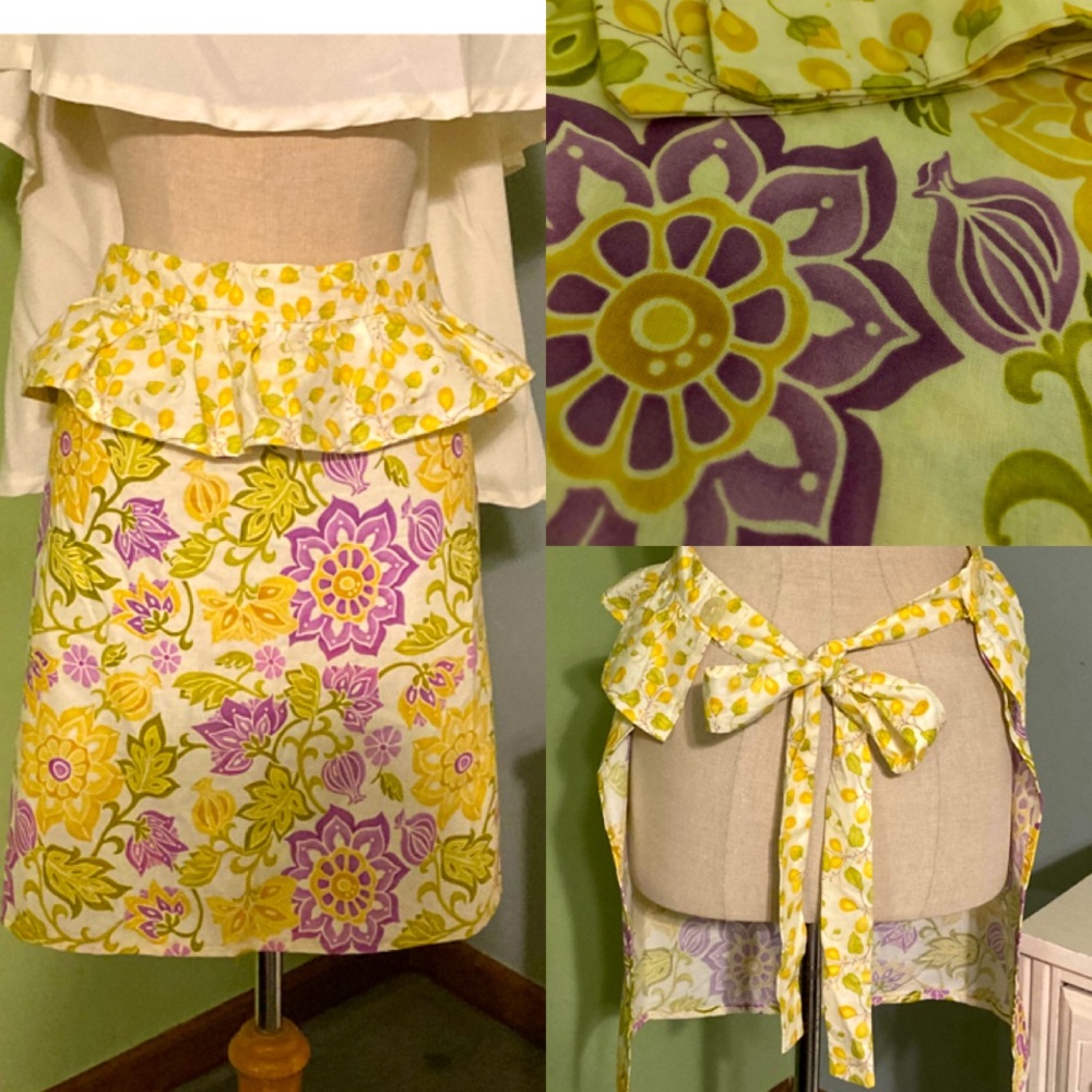 Handmade Vintage Tie-On Skirt Apron